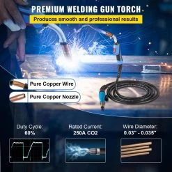 MIG Welding Gun 15 ft. 250 Amp Welding Torch Stinger for M-25 Miller Welder Gun fit 0.03 in. to 0.035 in. Wire by VEVOR 10 MIG Welding Gun 15 ft. 250 Amp Welding Torch Stinger for M-25 Miller Welder Gun fit 0.03 in. to 0.035 in. Wire by VEVOR -Bessey Sales vevor welding spool guns 4 6mmlhq000000001v0 4f 1000