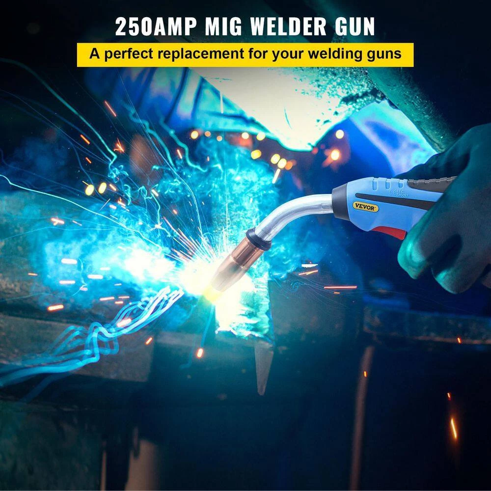 MIG Welding Gun 15 ft. 250 Amp Welding Torch Stinger for M-25 Miller Welder Gun fit 0.03 in. to 0.035 in. Wire by VEVOR 2 MIG Welding Gun 15 ft. 250 Amp Welding Torch Stinger for M-25 Miller Welder Gun fit 0.03 in. to 0.035 in. Wire by VEVOR - Image 2