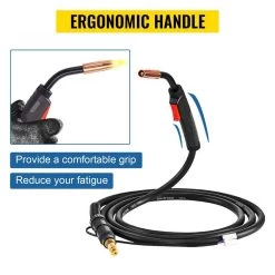 Mig Welding Gun 11.5 ft. 150 Amp Welding Torch Stinger Replacement for Lincoln Magnum 100 l 0.025 in. to 0.45 in. Wire by VEVOR -Bessey Sales vevor welding spool guns hqk530 5lkhq00001v0 44 1000