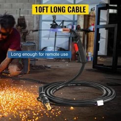 Mig Welding Gun 11.5 ft. 150 Amp Welding Torch Stinger Replacement for Lincoln Magnum 100 l 0.025 in. to 0.45 in. Wire by VEVOR -Bessey Sales vevor welding spool guns hqk530 5lkhq00001v0 fa 1000