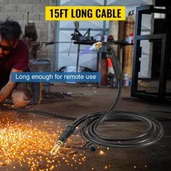 MIG Welding Gun 15 ft. 150 Amp Welding Torch 0.030 in. to 0.035 in. Wire for Miller Millermatic M-10 M-15 M-100 M-150 by VEVOR -Bessey Sales vevor welding spool guns hqmlm150 15ft0001v0 fa 1000
