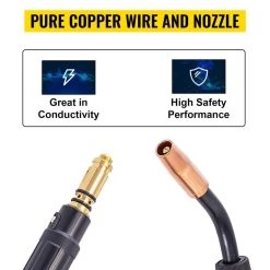 MIG Welding Gun 10 ft. 100 Amp Welding Torch for 0.024 in. to 0.031 in. Wire for Lincoln Magnum 100L (K530-6) by VEVOR -Bessey Sales vevor welding spool guns lincolnhjyhq00001v0 4f 1000