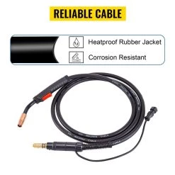 MIG Welding Gun 10 ft. 100 Amp Welding Torch for 0.024 in. to 0.031 in. Wire for Lincoln Magnum 100L (K530-6) by VEVOR -Bessey Sales vevor welding spool guns lincolnhjyhq00001v0 76 1000