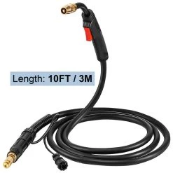 MIG Welding Gun 10 ft. 100 Amp Welding Torch for 0.024 in. to 0.031 in. Wire for Lincoln Magnum 100L (K530-6) by VEVOR -Bessey Sales vevor welding spool guns lincolnhjyhq00001v0 d4 1000