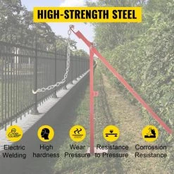 Post Puller 42 in. L Chain Fence Pry Level Bars 32 in. Standing Frame Wood Post Puller Set with Lifting Chain, Red by VEVOR -Bessey Sales vevor wrecking pry bars gllbg5u0k0gch55hpv0 4f 1000