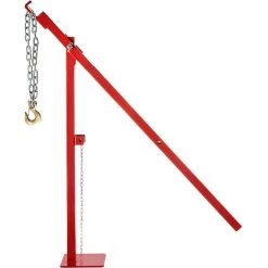 Bessey Sales 4 Post Puller 42 in. L Chain Fence Pry Level Bars 32 in. Standing Frame Wood Post Puller Set with Lifting Chain, Red by VEVOR